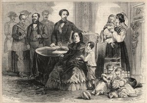 Španělská královna Isabella II (Isabella Bourbonská) (1830-1904) a František z Assisi Bourbonský nebo Francois I. Španělský (1822-1902) se po zářijové revoluci uchýlili se svými dětmi na zámek Pau ve Francii (Gloriosa) . Mezi jejich dětmi od Unknown artist