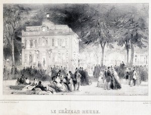 Recepce před červeným zámkem. od Unknown artist