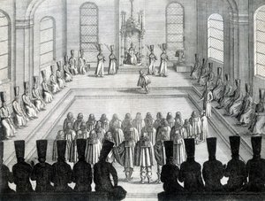 Přijetí velvyslanců Holštýnska (Německo) v Moskvě v roce 1632. od Unknown artist