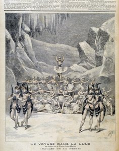 Zastoupení v Divadle Porte Saint Martin z „“Cesty v Měsíci”” - v “”Le Petite Journal”” z 09.04.1892 od Unknown artist
