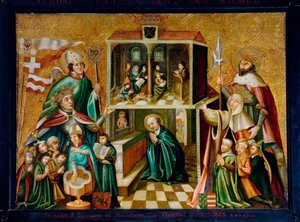 ""Reprezentace polského krále Ladislava II. Jagellonského a polské královny Hedviky I. (nebo Edvige d
