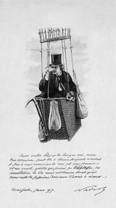 Reprezentace Felixe Tournachona dit Nadar (1820-1910) na gondole balónu. 1897 od Unknown artist