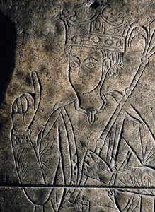 Zastoupení Sancheze II Garcia (1010-1029), hraběte z Kastilie. Nízký reliéf sochy na hrobce kláštera San Salvador v Ona (Španělsko). od Unknown artist