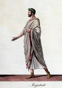 Zastoupení římského soudce. Rytina z počátku 19. století. od Unknown artist