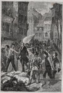 Vzpoura canutů v Lyonu v roce 1831 - Louis Bouvier-Dumolart (Dumolard) (Bouvier Dumolart) prefekt a zástupce Lyonnais propuštěn od Unknown artist