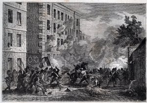 Revoluce 1830 – Smrt polytechnika Louise Vaneaua (Vanneau od Unknown artist