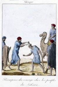 Odměna za odvahu mezi národy Sahary - rytina od Unknown artist