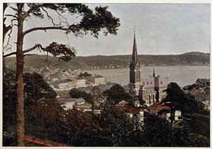 Rio de Janeiro, pohled na Morne de Gloria, konec 19. století od Unknown artist