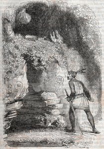 Roland nachází postavy Medora (Medoro) a Angelique (Angelica) – rytina z roku 1851 z „“Zuřivého Rolanda““ (Orlando furioso) (16. století) od Ludovica Ariosta, známého jako Ariosta – vydání přeložené z italštiny hrabětem z Tressan a publis od Unknown artist