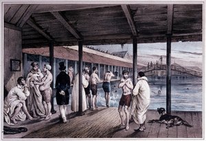 Královská plavecká škola v Paříži, počátek 19. století. od Unknown artist