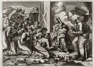 Royaumontská Bible, Nový zákon: Klanění mudrců. od Unknown artist