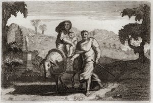 Royaumontská Bible, Nový zákon: Útěk do Egypta. od Unknown artist