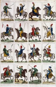 Russian Arm Horsemen - rytina od Unknown artist