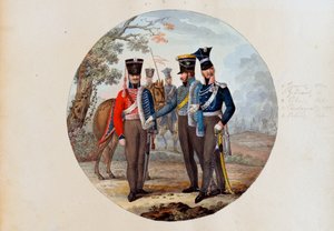 Ruští husaři a kopiníci od Unknown artist
