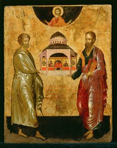 Svatí Petr a Pavel představují církev Bohu od Unknown Artist