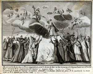 Satirická viněta proti jansenismu. od Unknown artist