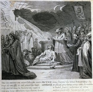 Satirická viněta proti jansenismu. od Unknown artist