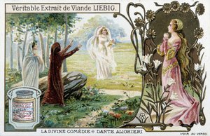 Scéna z Božské komedie Dante - Chromo. Liébig, konec 19. století od Unknown artist