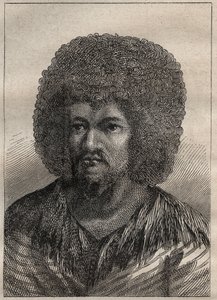 Druhá plavba (1772-1775) od kapitána Jamese Cooka (1728-1779): portrét O-Too (O Too), krále Tahiti - ilustrace převzata z „The Great Mariners of the 18th century“ od Unknown artist