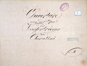 Noty k The two days (předehra), opera Luigi Cherubini od Unknown artist