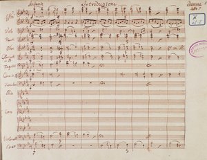 Notová stránka pro Idomenee, krále Kréty, Mozartova opera, verze Lichtenthal (1843) od Unknown artist