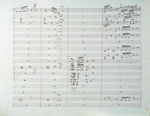 Notová stránka symfonie Grande (op. 8) Carla Augusta Cannabicha od Unknown artist