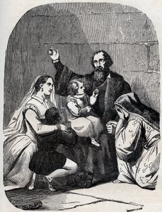Sir Thomas More (Morus) (1478-1535) a jeho dcera Margaret a děti ve vězení od Unknown artist
