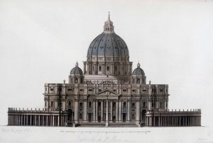 Bazilika svatého Petra v Římě do Vatikánu (San Pietro in Vaticano). V „Starém a moderním kostýmu“ 1819-1820 od Julese Ferraria. od Unknown artist