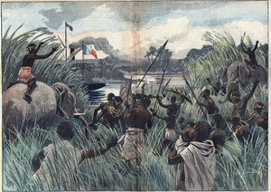Zmocnění se jezera Čad (Afrika) od Unknown artist
