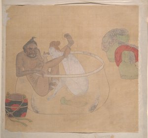 Tatarský důstojník s blondýnkou od Unknown Artist