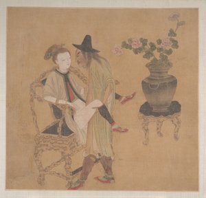 Tatarský důstojník s blondýnkou od Unknown Artist