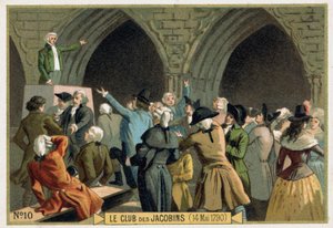 Klub jakobínů (14.5.1790). Chromolitografie 19. století. od Unknown artist