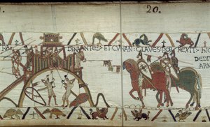 Vévoda z Bretaně odevzdá vévodovi z Normandie klíče od města na konci kopí. od Unknown artist