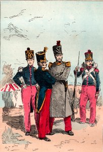 Francouzská Armee za vlády Ludvíka Filipa v letech 1830 až 1848 - Linie - Rytina z roku 1882 v „Histoire de dix ans: 1830-1840““ Louis-Blanc (1811-1882) od Unknown artist