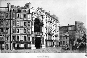 Historické divadlo v 19. století - rytina, Carnavalet.¿ od Unknown artist