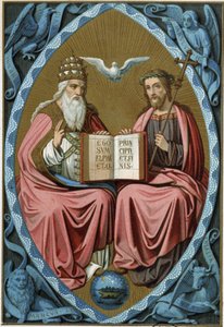 Nejsvětější Trojice - chromo. 19. století, po lékaři z 15. století od Unknown artist