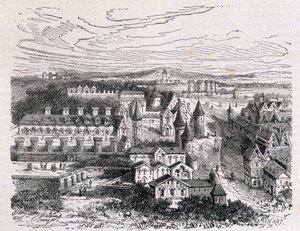 Palais des Tournelles, naproti hotelu Saint Paul - rytina, konec 19. století od Unknown artist