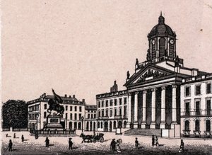 Královské náměstí v Bruselu v Belgii v „Svět ilustruje 168 pohledů““ Nedatováno (konec 19. století) od Unknown artist