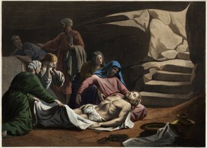 Hrob Kristův. Anonymní rytina z poloviny 19. století. od Unknown artist