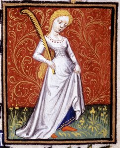 Panna. Miniatura horoskopu. Rukopis 15. století. Bibl. Trivulziana, Milán. od Unknown artist