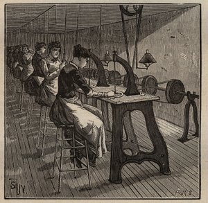Umění lapidária: fasetování a leštění diamantu. Rytina z roku 1885 v „“Les arts et metiers illustres““ od Adolphe BITARDA. od Unknown artist