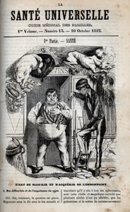 Umění hubnout a přibírat - rytina v „La Sante Universelle - Guide Medical des Familles““ 1852 od Unknown artist