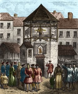Kniha „“la dime royale“ od Sebastiena Le Prestreho, markýze de Vauban, byla po jeho zákazu v roce 1707 uložena na pranýř. od Unknown artist