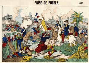 Dobytí Puebla 17. května od Unknown artist