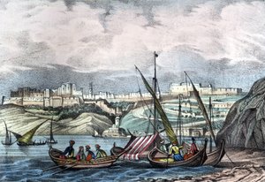 Město Oran v Alžírsku v roce 1840. v “L
