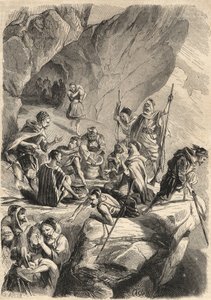 Padělatelé Kabylie v roce 1857. (padělky). Rytina v „Le Monde illustrious““ z roku 1857. Soukromá sbírka. od Unknown artist