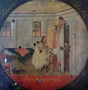 Zvědavý (malovaný terč) od Unknown artist