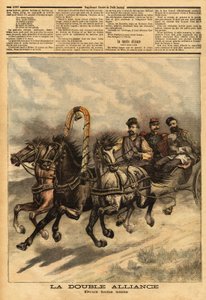 Dvojité spojenectví mezi Ruskem Alexandra III. (1815-1894) a Francií. Rytina v „“ Le petit journal“ 16/10/1893. Selva sbírka. od Unknown artist