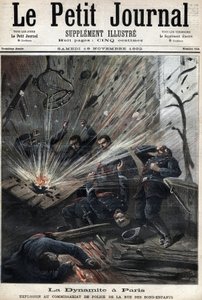 Dynamit v Paříži, výbuch na policejní stanici rue des Bons Enfants způsobený útokem anarchisty Emila Henryho, 8. listopadu od Unknown artist