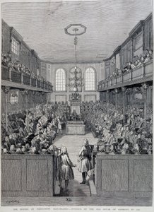 Interiér londýnské Dolní sněmovny v roce 1760 od Unknown artist